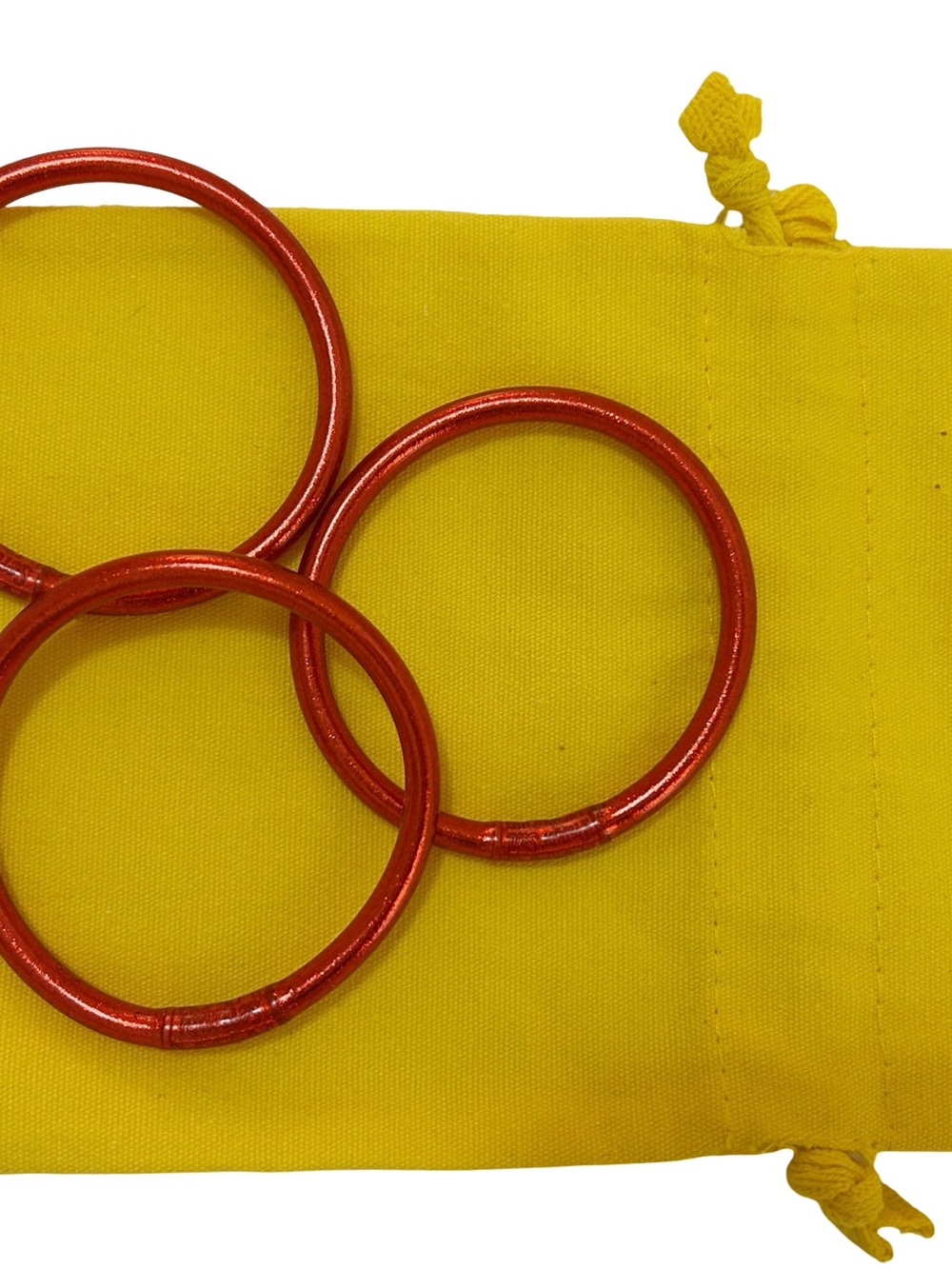 Set Of 3 Red Buddha Girl Stack Bracelets Jewelry Bangle Budhagirl